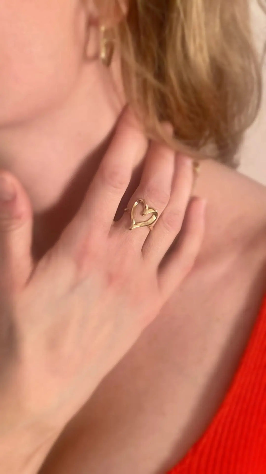 Bague coeur Eros acier inoxydable