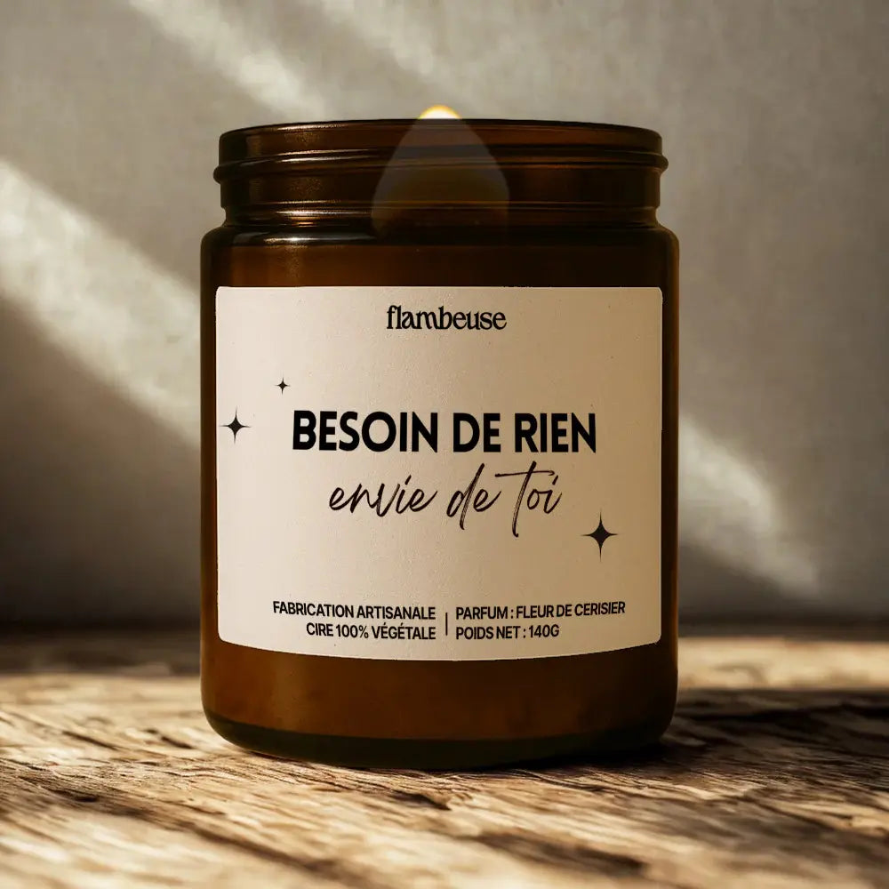 Bougie parfumée besoin de rien envie de toi