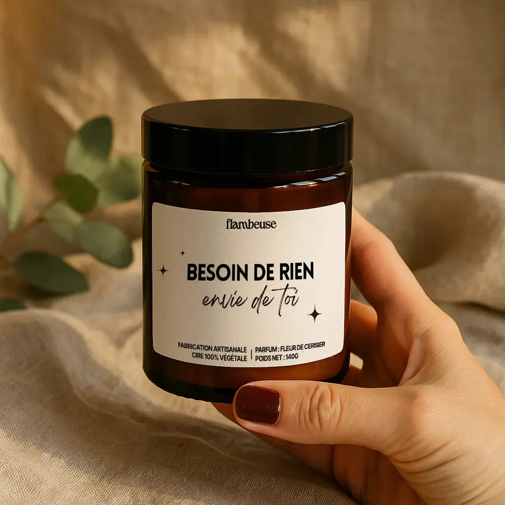 Bougie parfumée besoin de rien envie de toi