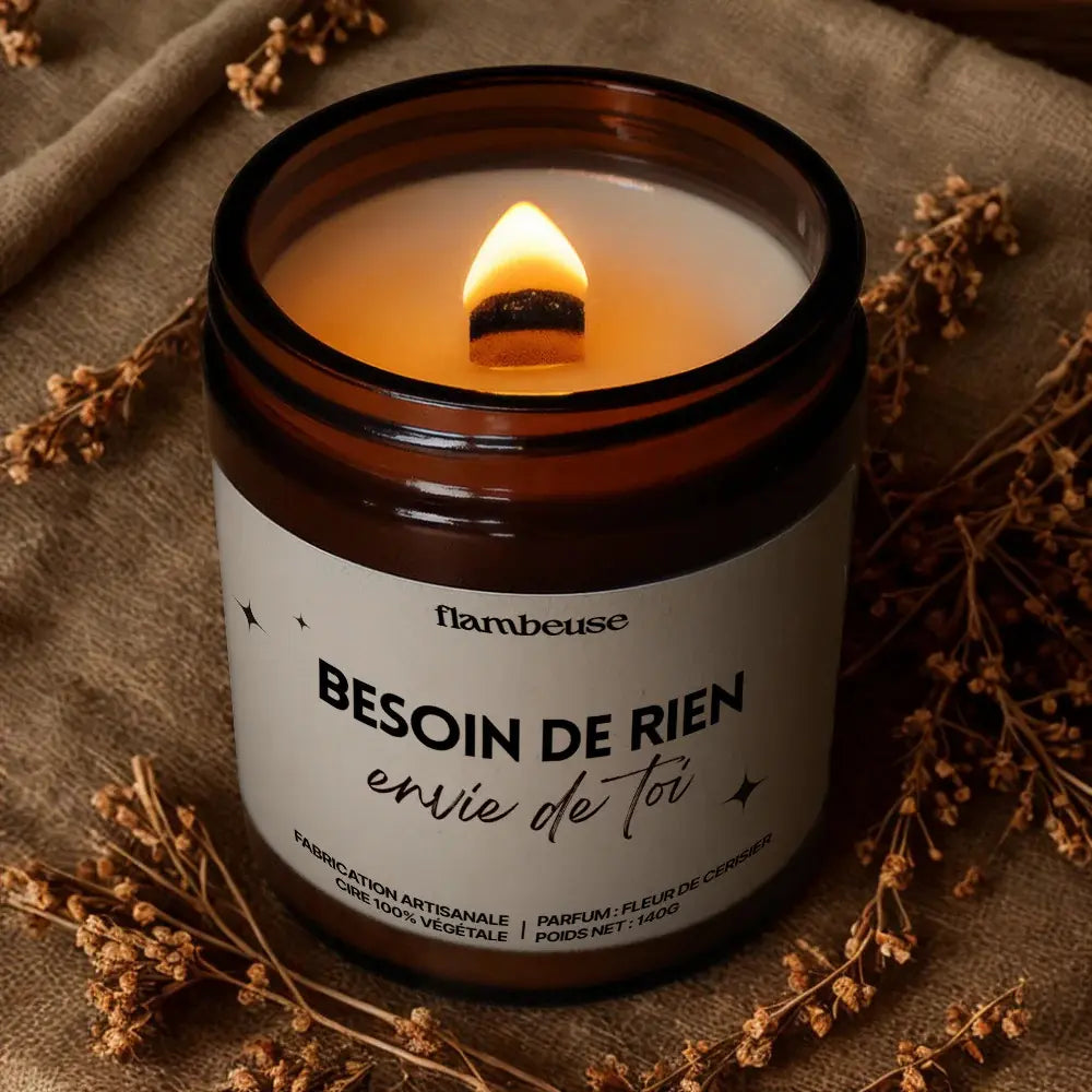 Bougie parfumée besoin de rien envie de toi