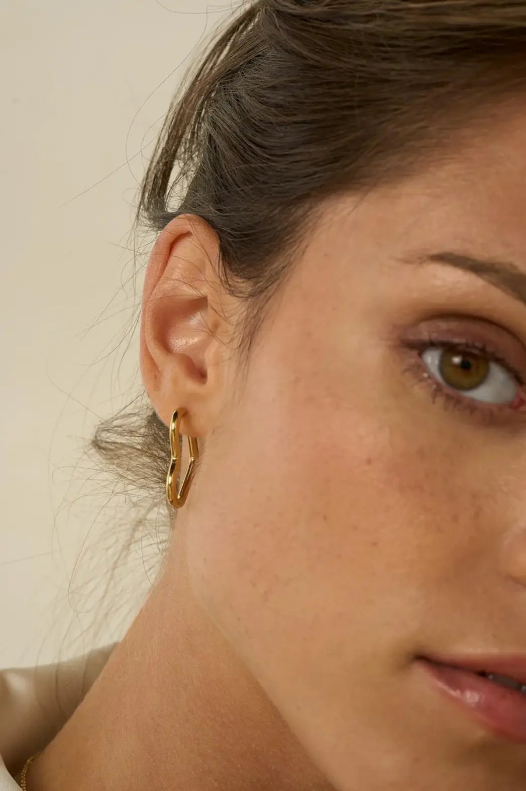 Boucles d'oreilles coeurs Aglaé acier inoxydable 