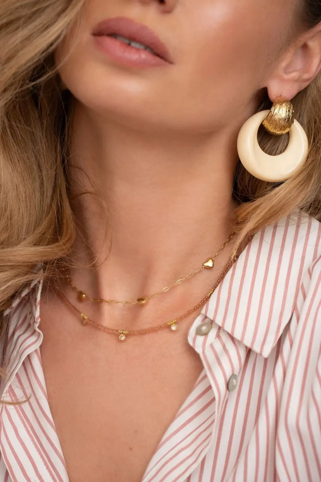 Collier coeurs Philia acier inoxydable