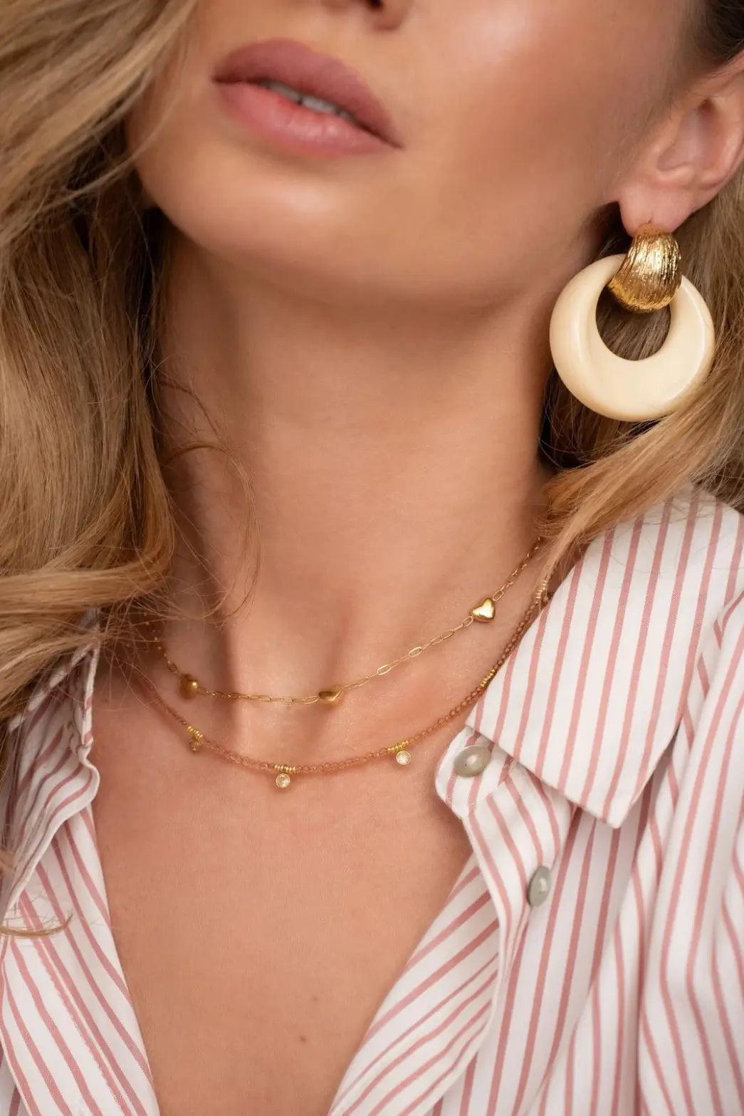 Collier coeurs Philia acier inoxydable