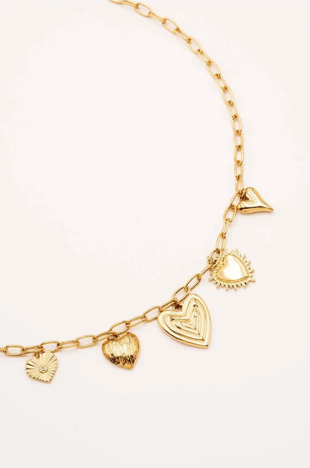 Collier Thalia breloques coeurs acier inoxydable