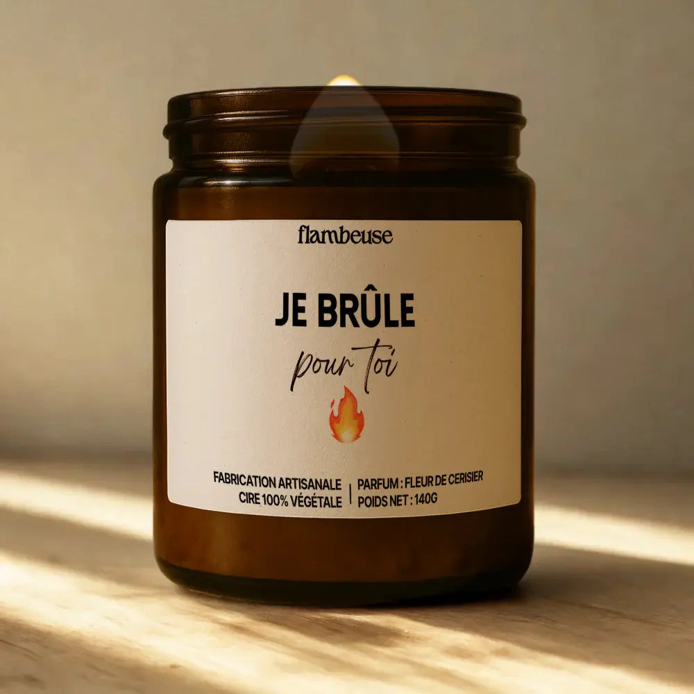 Bougie parfumée je brule pour toi